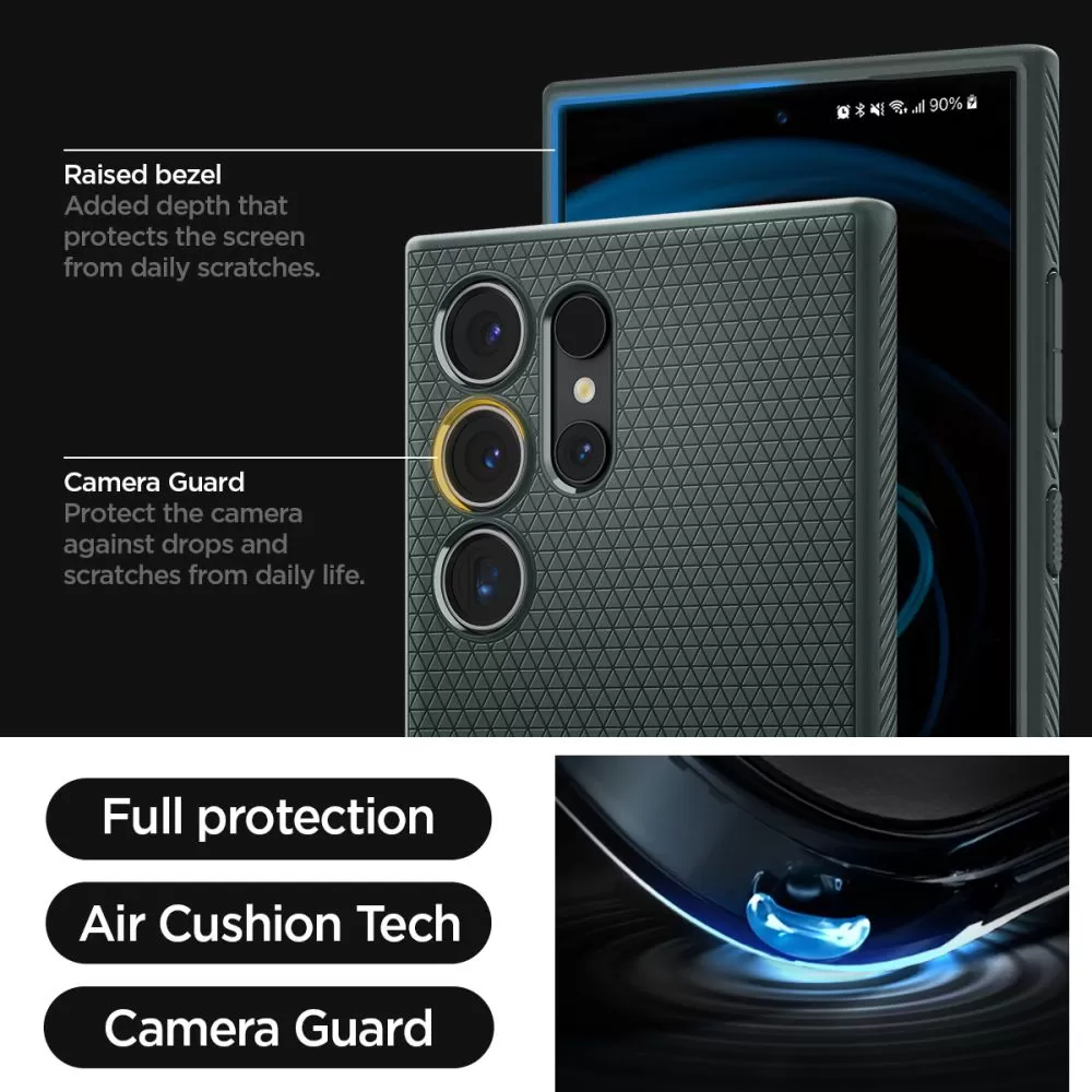 Samsung Galaxy S24 Ultra чехол зеленый SPIGEN LIQUID AIR