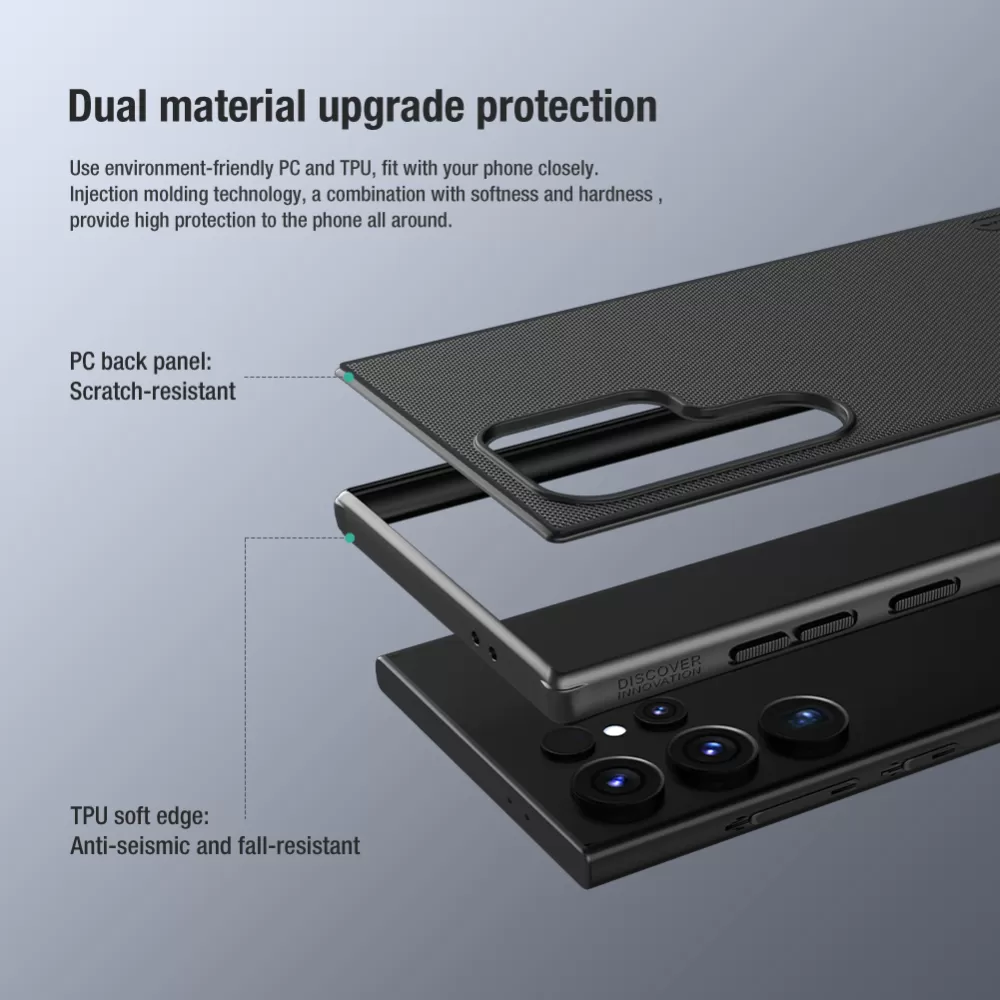 Samsung Galaxy S24 Ultra чехол синий NILLKIN SUPER FROSTED SHIELD PRO