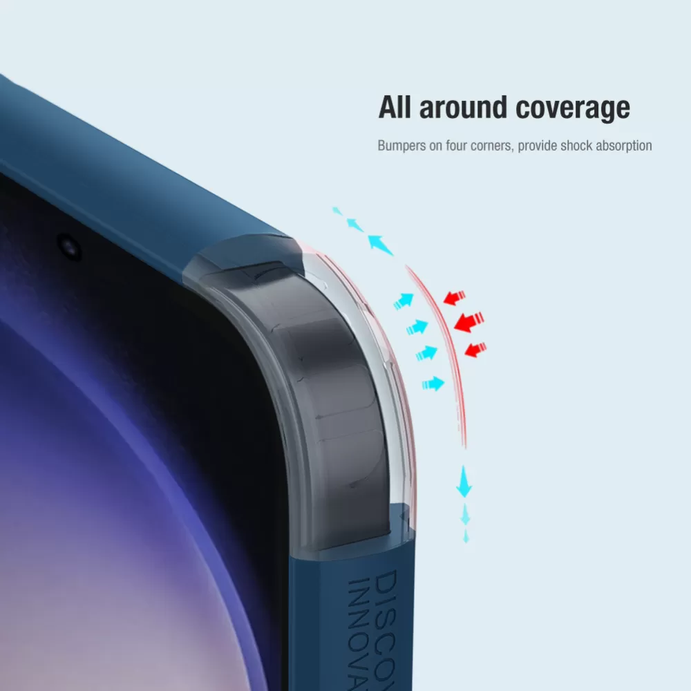Samsung Galaxy S24 Ultra чехол синий NILLKIN SUPER FROSTED SHIELD PRO