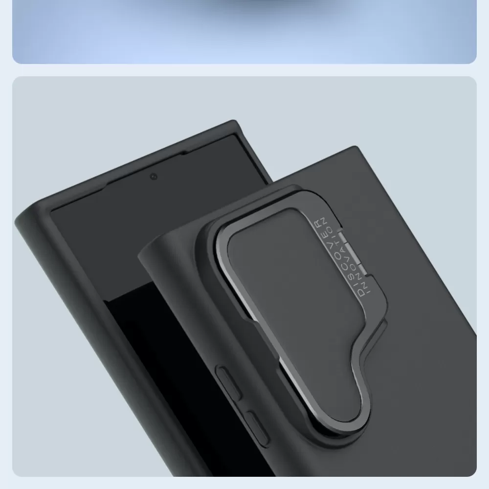 Samsung Galaxy S24 Ultra чехол синий NILLKIN CAMSHIELD SILKY PROP SILICONE