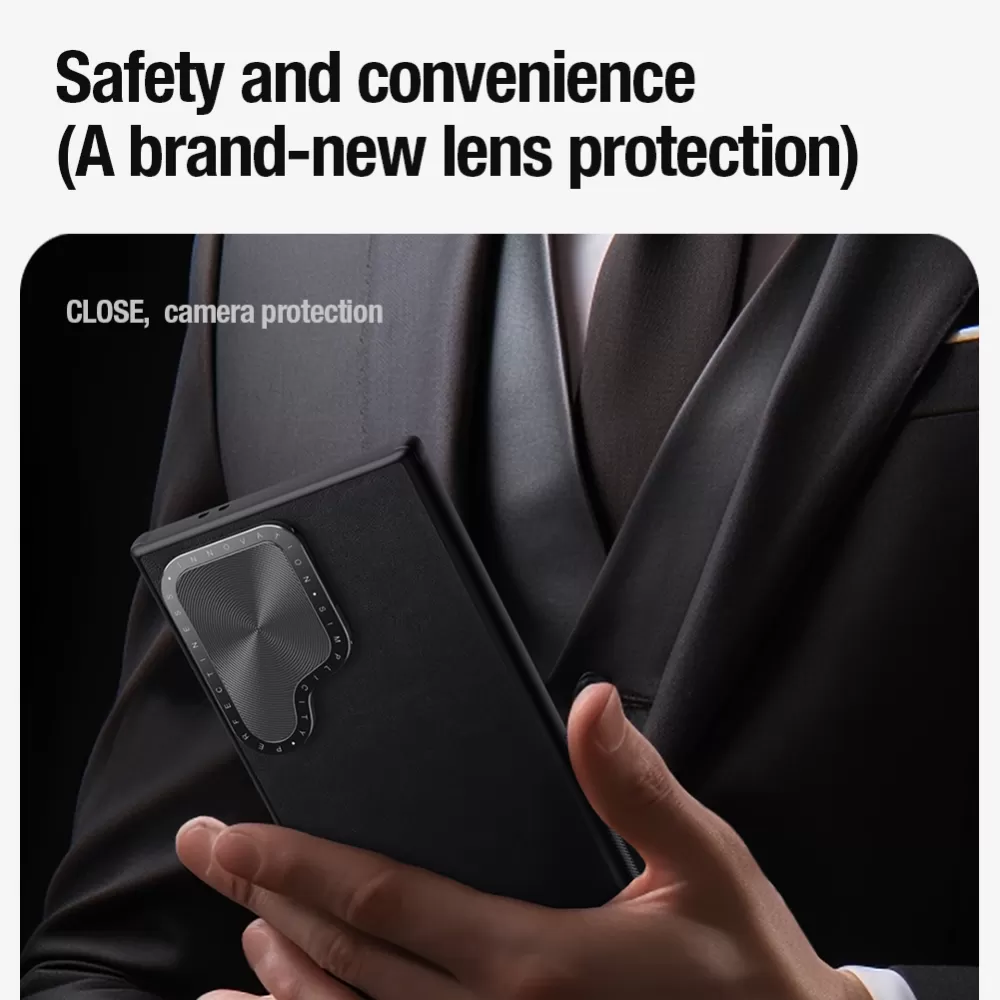 Samsung Galaxy S24 Ultra чехол синий NILLKIN CAMSHIELD PROP LEATHER