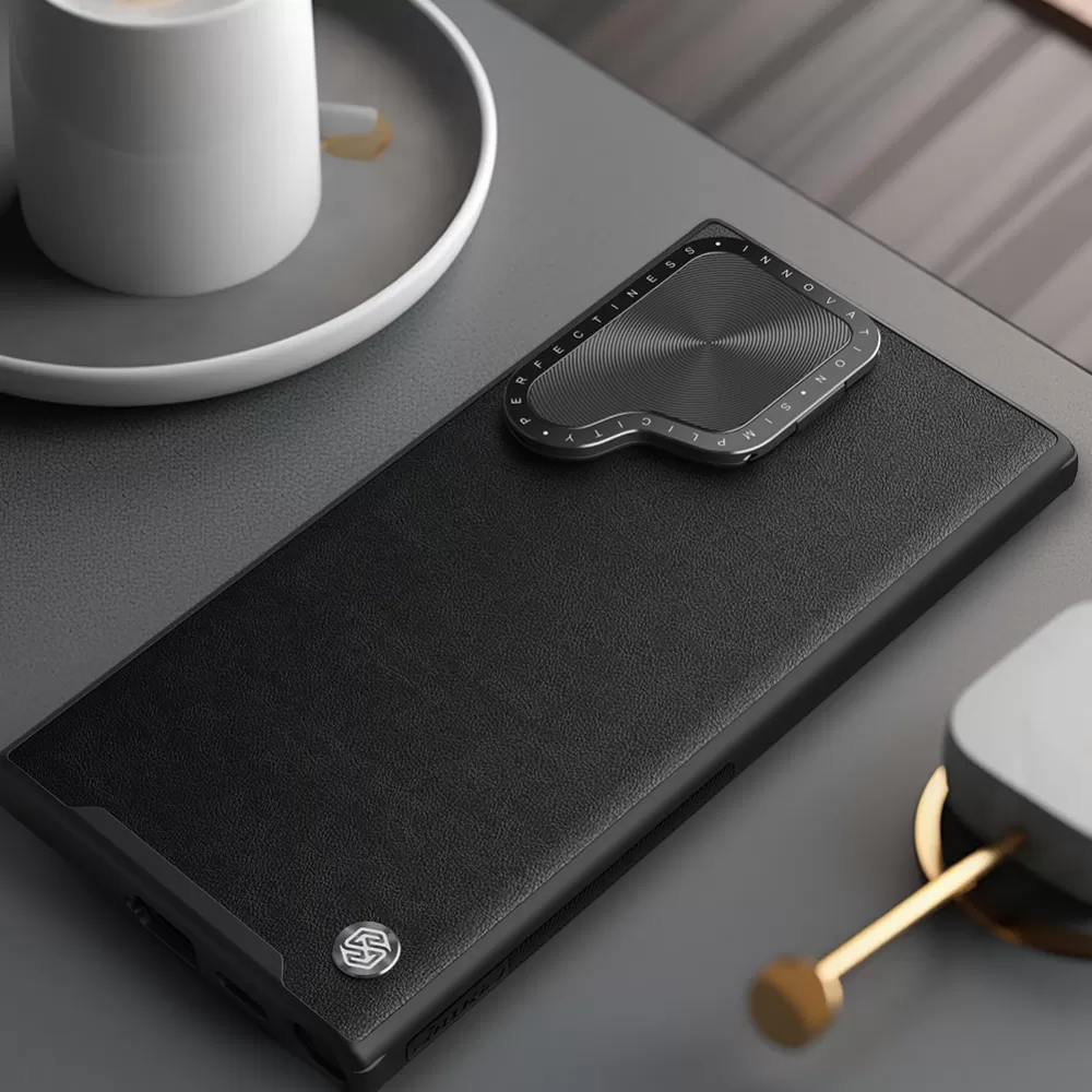 Samsung Galaxy S24 Ultra чехол синий NILLKIN CAMSHIELD PROP LEATHER