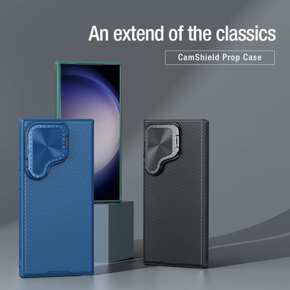 Samsung Galaxy S24 Ultra чехол синий NILLKIN CAMSHIELD PROP