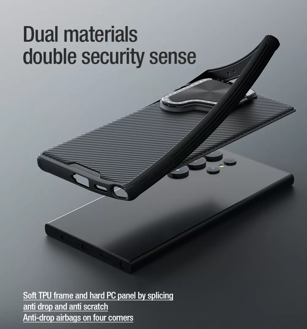 Samsung Galaxy S24 Ultra чехол синий NILLKIN CAMSHIELD PROP