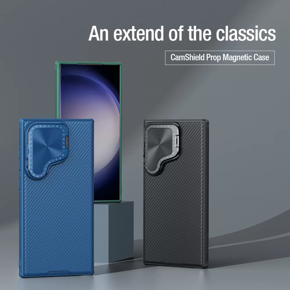 Samsung Galaxy S24 Ultra чехол синий NILLKIN CAMSHIELD PROP MAGNETIC