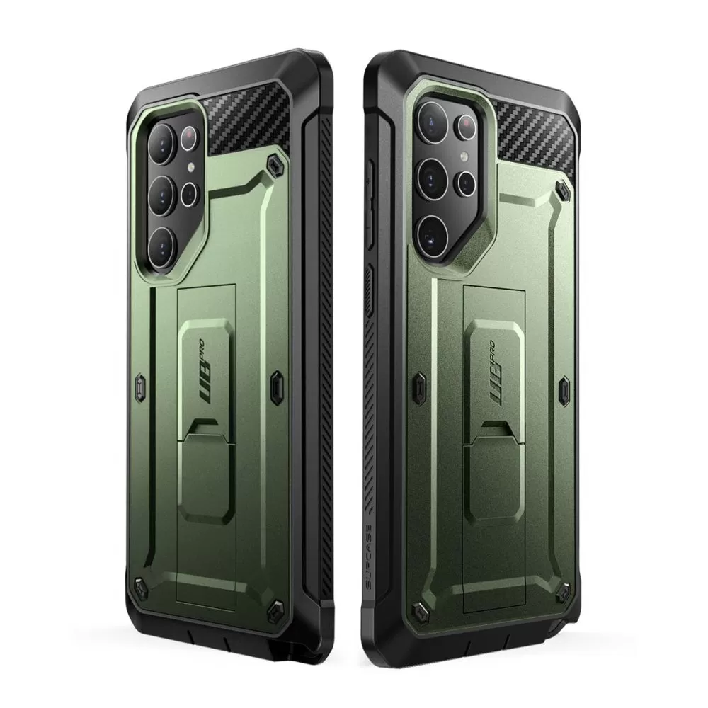 Samsung Galaxy S24 Ultra case green SUPCASE UNICORN BEETLE PRO 2-SET