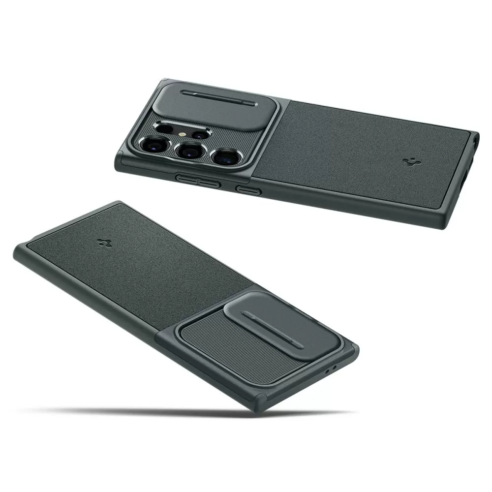 Samsung Galaxy S24 Ultra чехол зеленый SPIGEN OPTIK ARMOR
