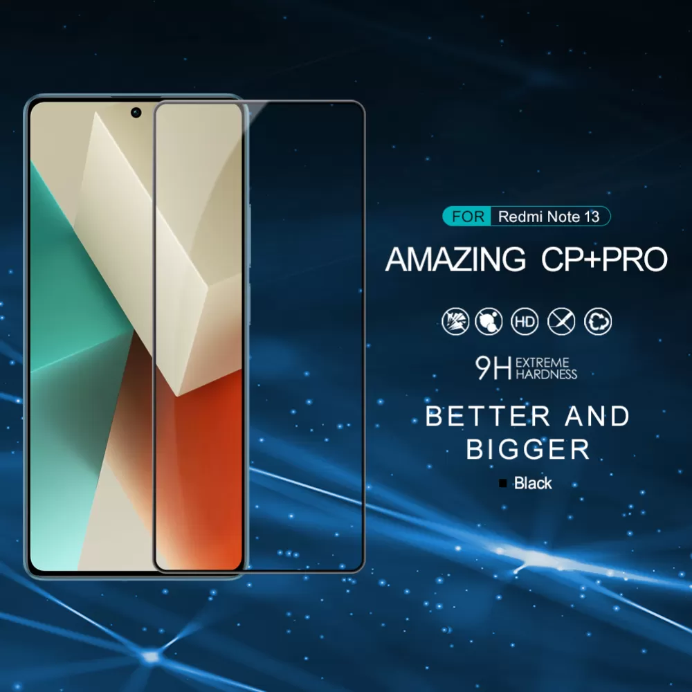 Xiaomi RedMi Note 12 apsauginis stiklas Juoda NILLKIN CP+PRO 13