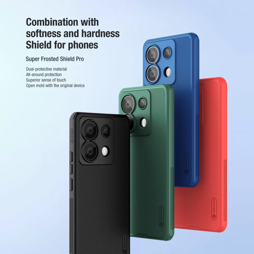 Xiaomi RedMi Note 13 Pro 5G dėklas raudonas NILLKIN SUPER FROSTED SHIELD PRO
