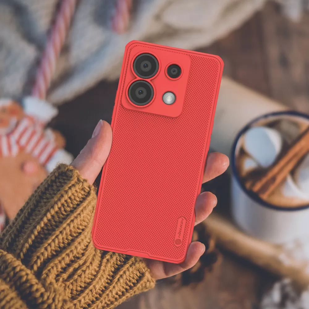 Xiaomi RedMi Note 13 Pro 5G dėklas raudonas NILLKIN SUPER FROSTED SHIELD PRO