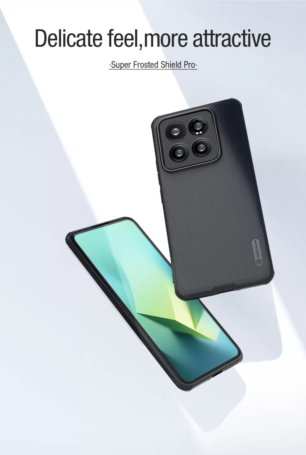 Xiaomi 14 Pro ümbris must NILLKIN SUPER FROSTED SHIELD PRO MAGNETIC