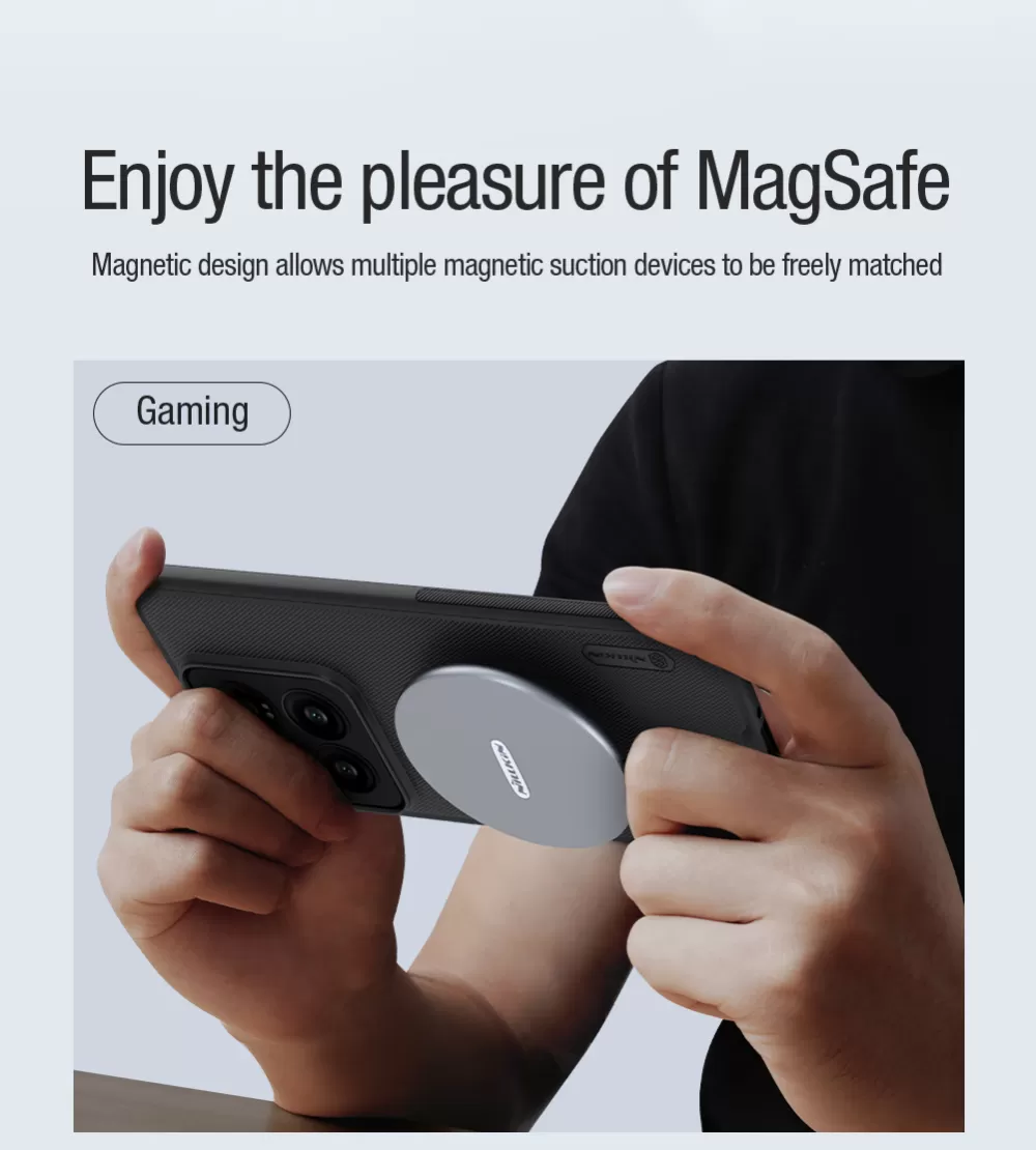 Xiaomi 14 Pro ümbris must NILLKIN SUPER FROSTED SHIELD PRO MAGNETIC