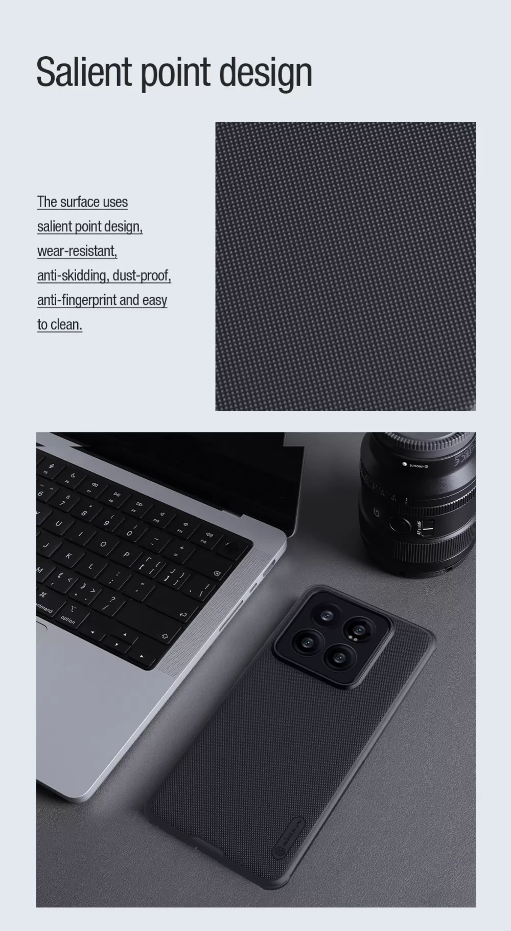 Xiaomi 14 Pro ümbris must NILLKIN SUPER FROSTED SHIELD PRO MAGNETIC