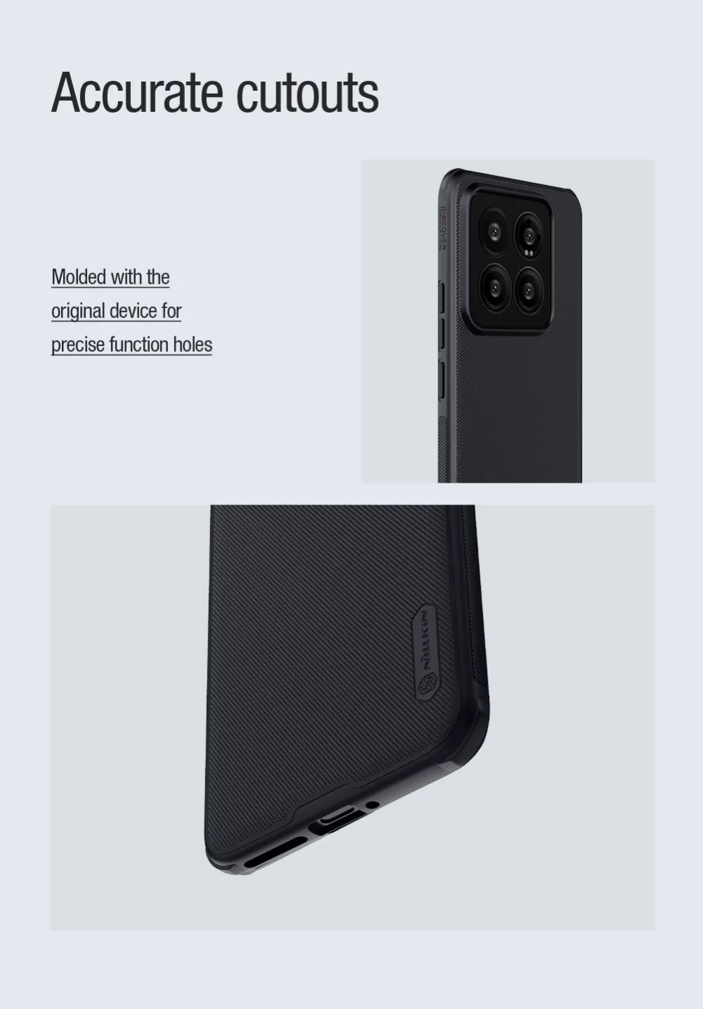 Xiaomi 14 Pro ümbris must NILLKIN SUPER FROSTED SHIELD PRO MAGNETIC