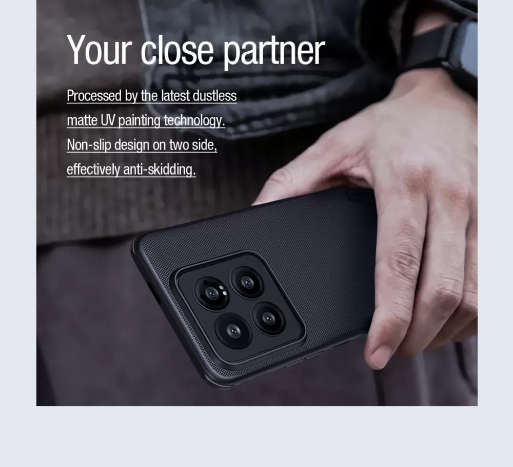 Xiaomi 14 Pro ümbris roheline NILLKIN SUPER FROSTED SHIELD PRO MAGNETIC
