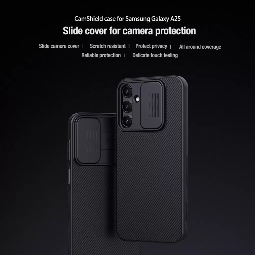 Samsung Galaxy A25 dėklas mėlyna NILLKIN CAMSHIELD