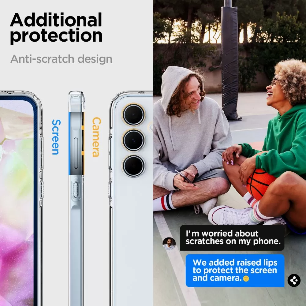 Samsung Galaxy A35 dėklas skaidrus SPIGEN ULTRA HYBRID 5G