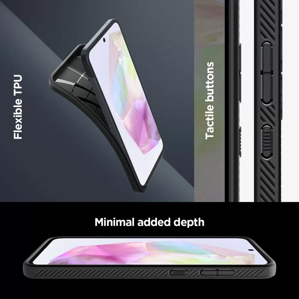 Samsung Galaxy A35 dėklas Juoda SPIGEN LIQUID AIR 5G