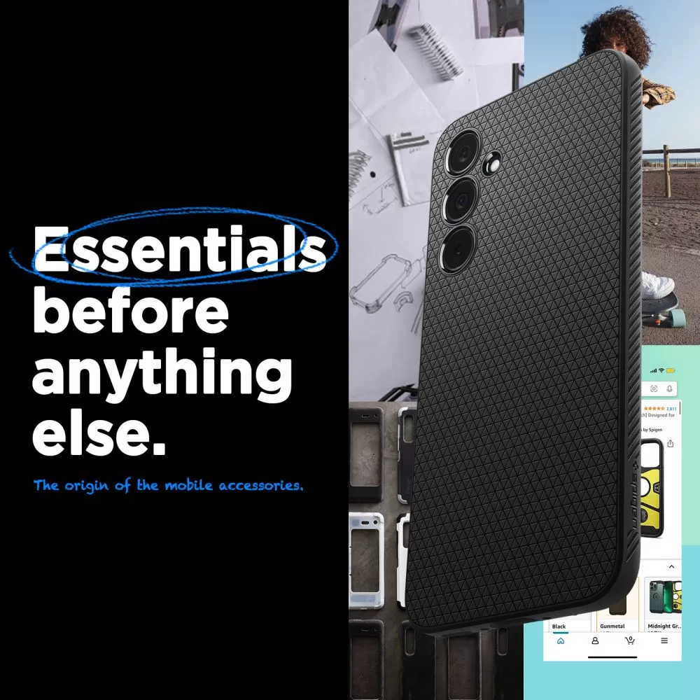 Samsung Galaxy A35 dėklas Juoda SPIGEN LIQUID AIR 5G
