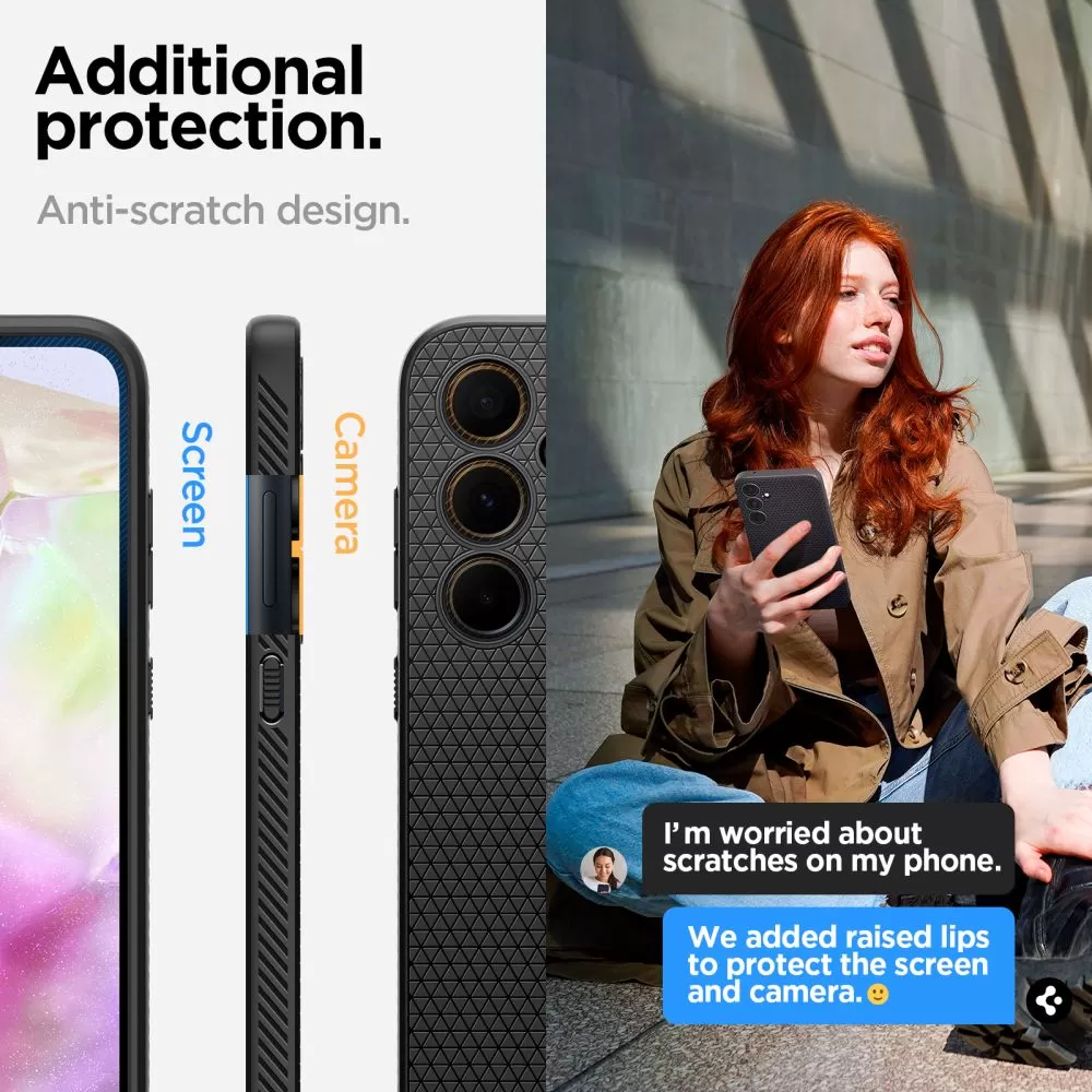 Samsung Galaxy A35 dėklas Juoda SPIGEN LIQUID AIR 5G