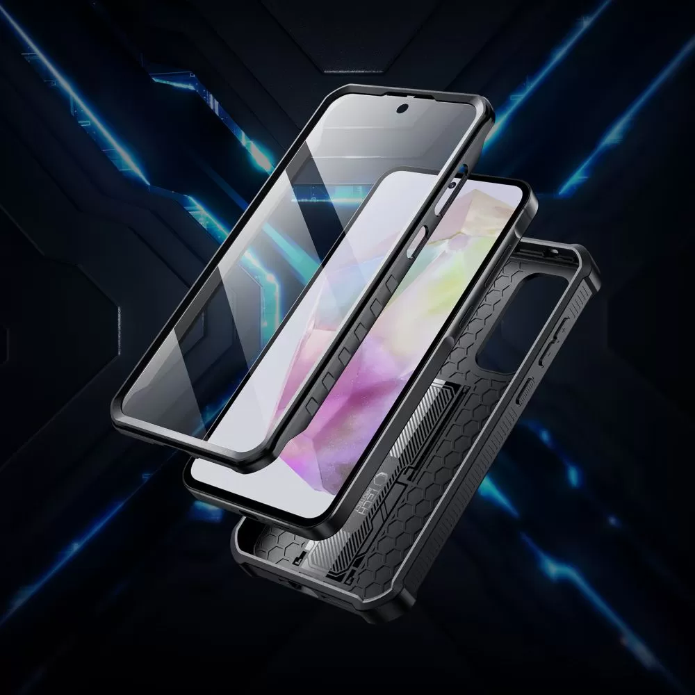 Samsung Galaxy A35 dėklas Juoda TECH-PROTECT KEVLAR CAM+ 5G