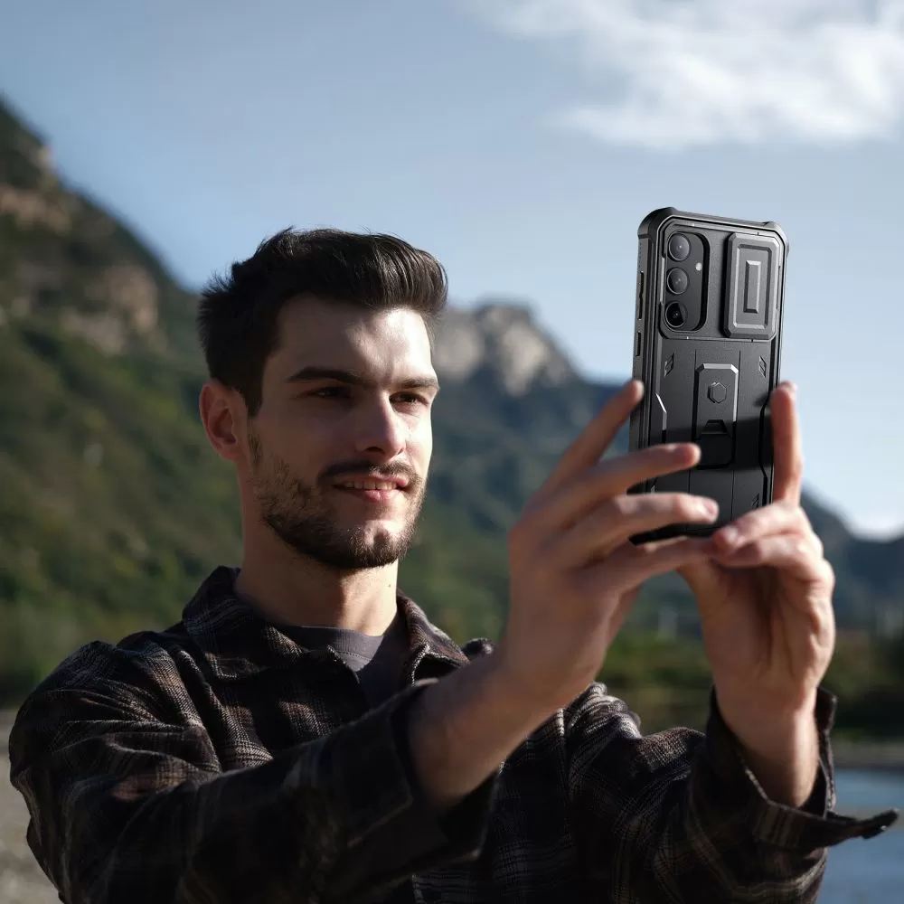 Samsung Galaxy A35 dėklas Juoda TECH-PROTECT KEVLAR CAM+ 5G