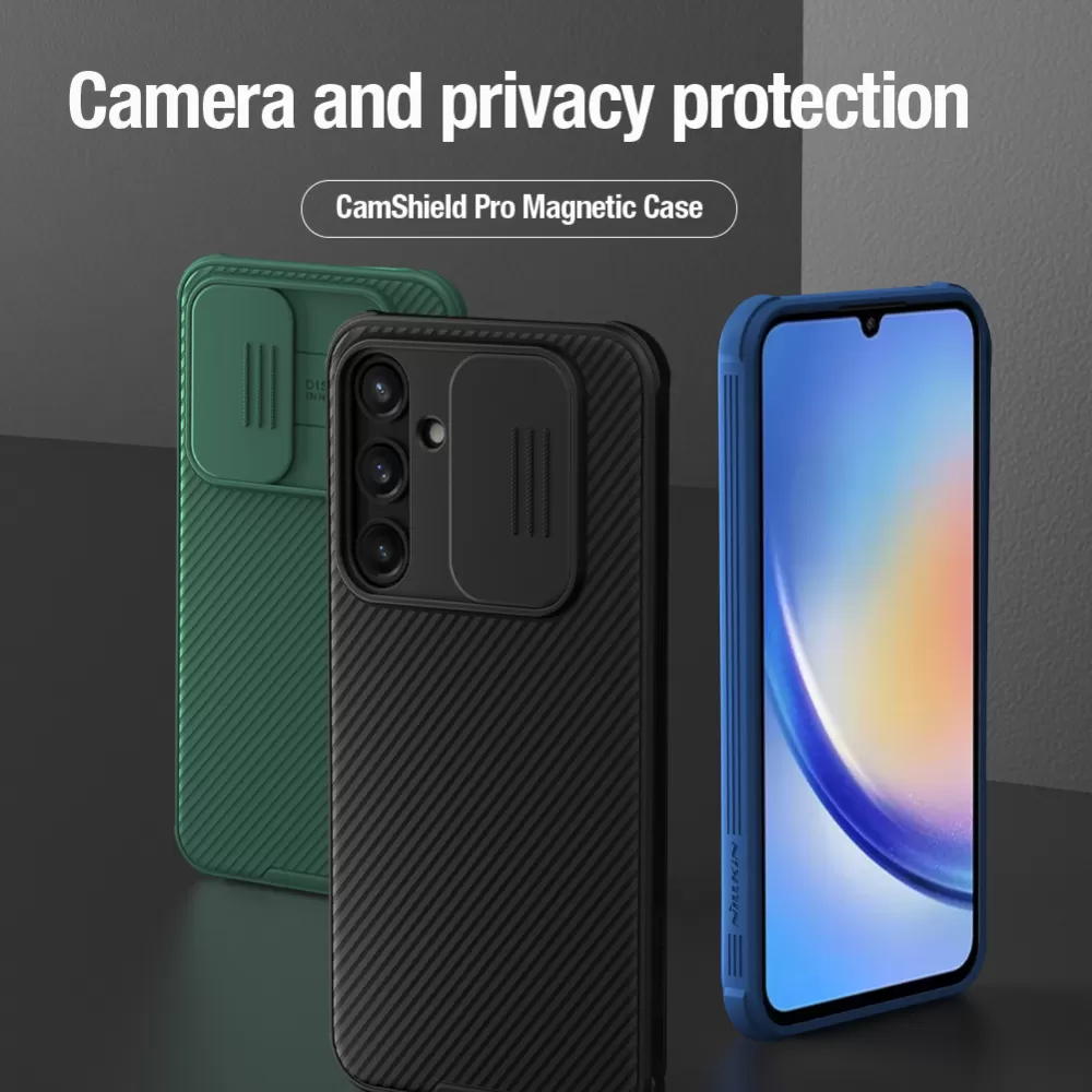 Samsung Galaxy A35 dėklas mėlyna NILLKIN CAMSHIELD PRO