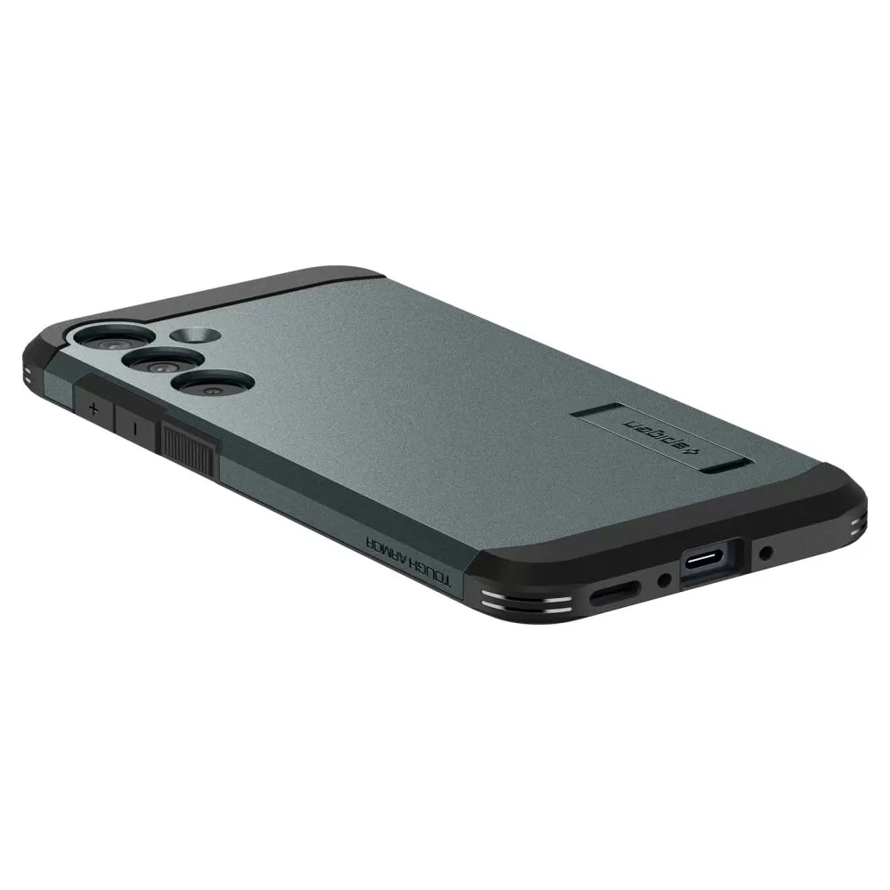 Samsung Galaxy A35 dėklas žalia SPIGEN TOUGH ARMOR 5G