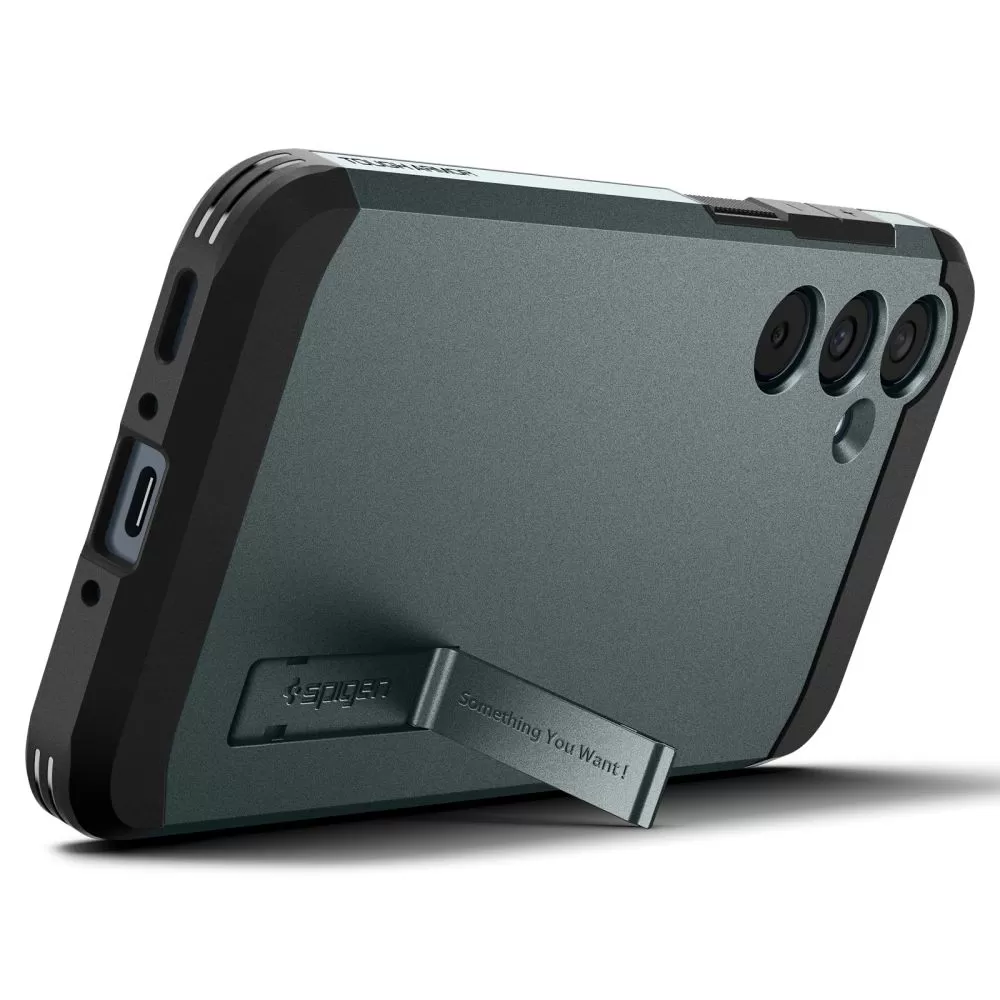 Samsung Galaxy A35 dėklas žalia SPIGEN TOUGH ARMOR 5G