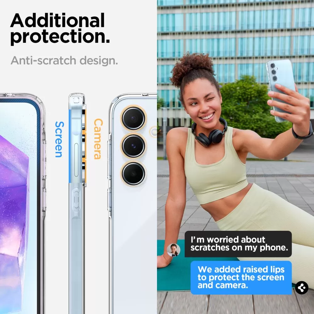 Samsung Galaxy A55 vāciņš caurspīdīgs SPIGEN LIQUID CRYSTAL 5G