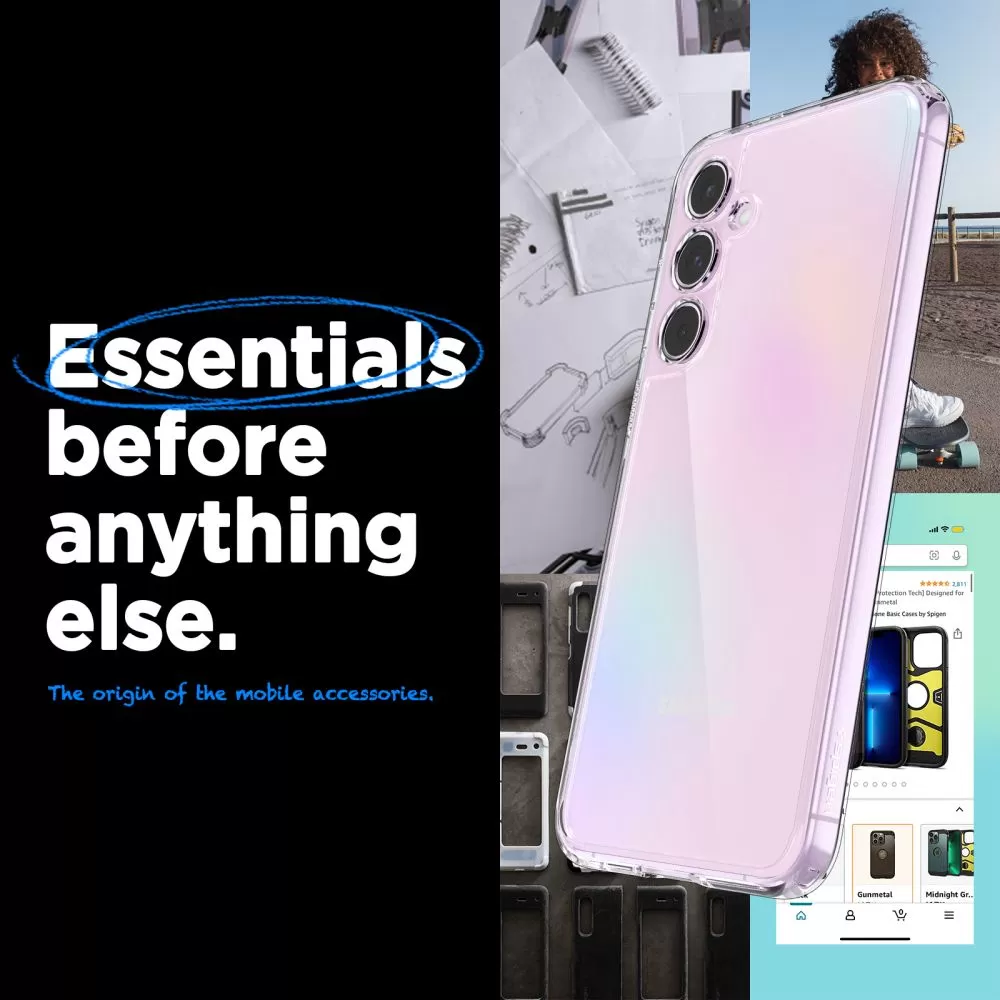 Samsung Galaxy A55 suojakuori läpinäkyvä SPIGEN ULTRA HYBRID 5G