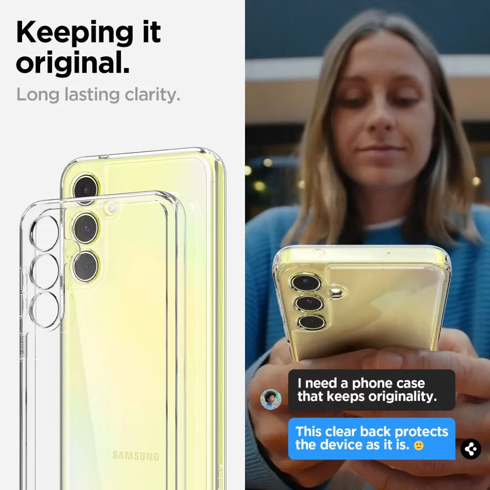 Samsung Galaxy A55 suojakuori läpinäkyvä SPIGEN ULTRA HYBRID 5G