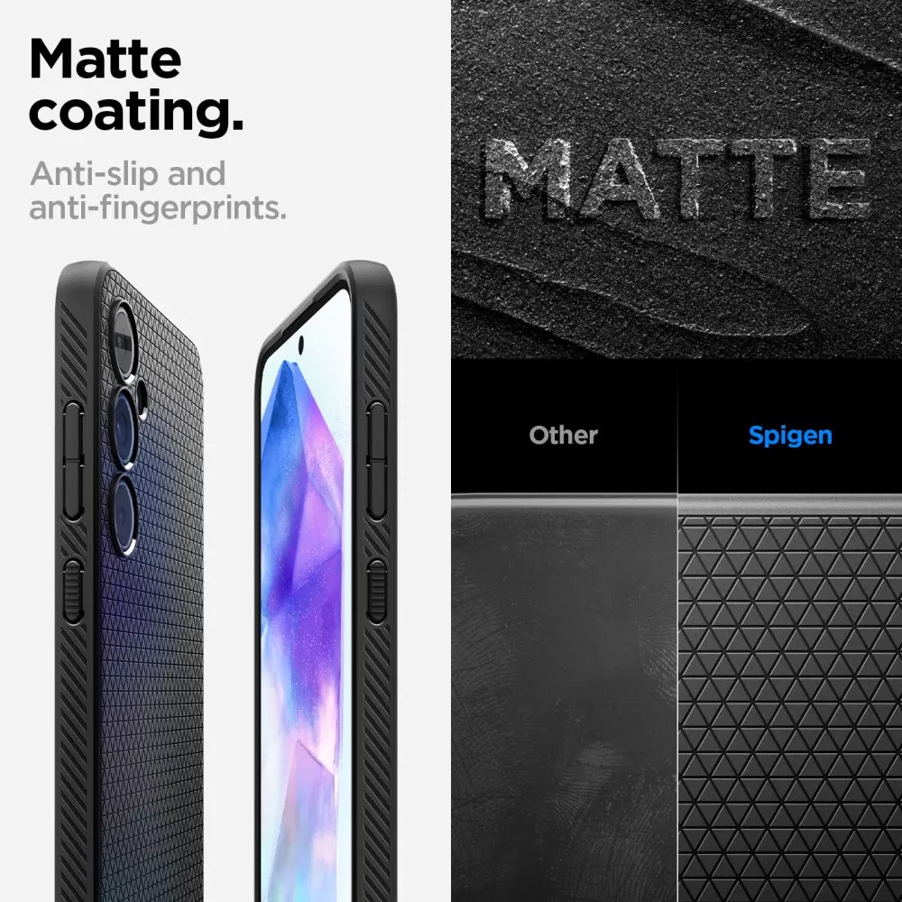 Samsung Galaxy A55 vāciņš melns SPIGEN LIQUID AIR 5G