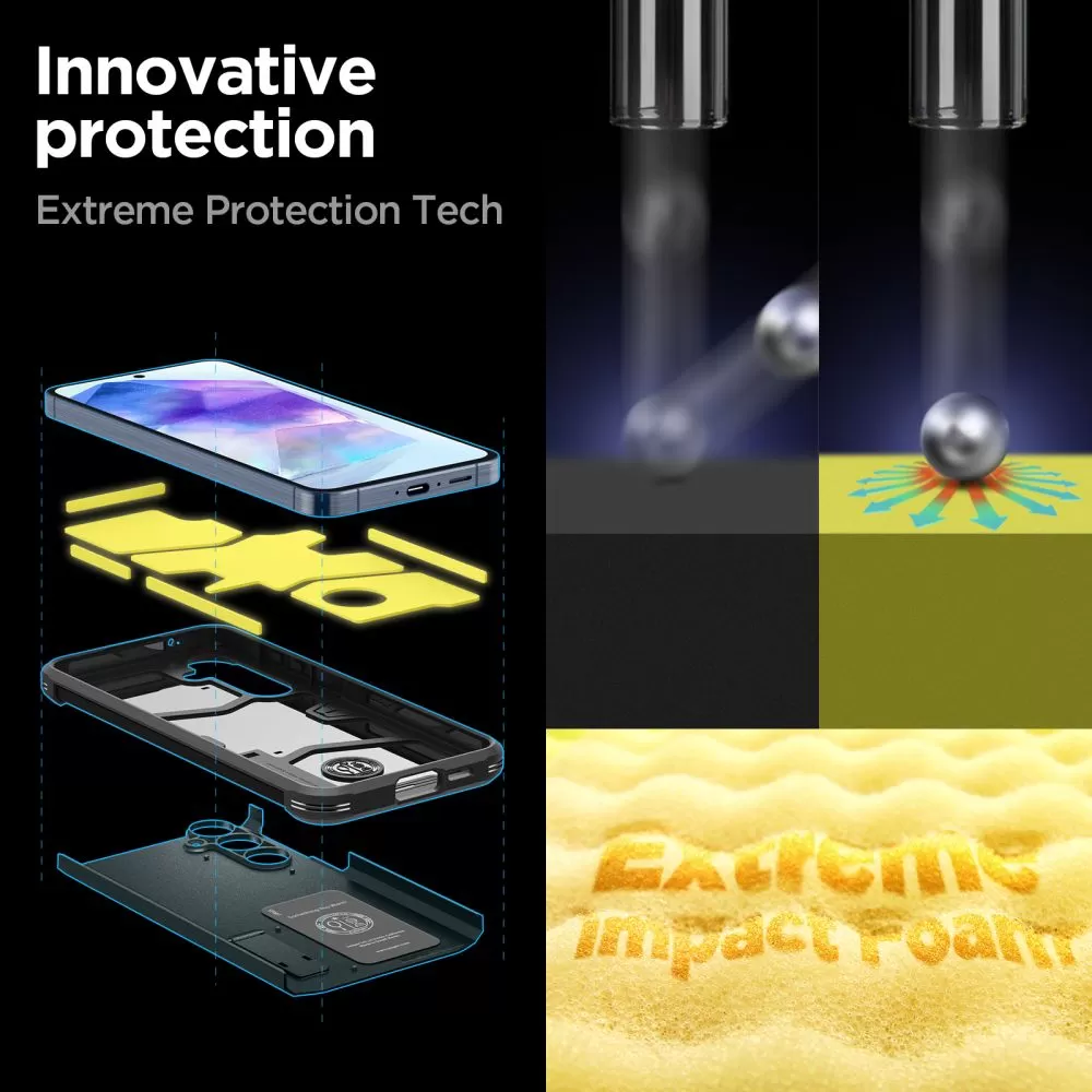 Samsung Galaxy A55 vāciņš zaļš SPIGEN TOUGH ARMOR 5G