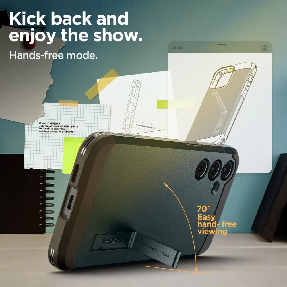 Samsung Galaxy A55 vāciņš zaļš SPIGEN TOUGH ARMOR 5G