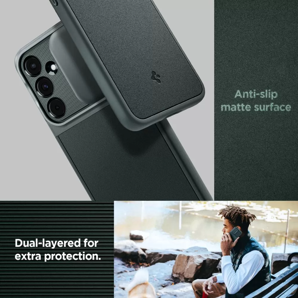 Samsung Galaxy A55 vāciņš zaļš SPIGEN OPTIK ARMOR 5G