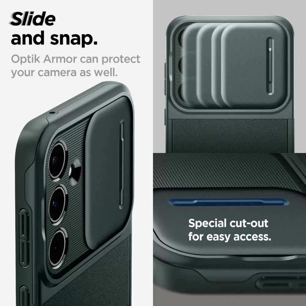 Samsung Galaxy A55 vāciņš zaļš SPIGEN OPTIK ARMOR 5G