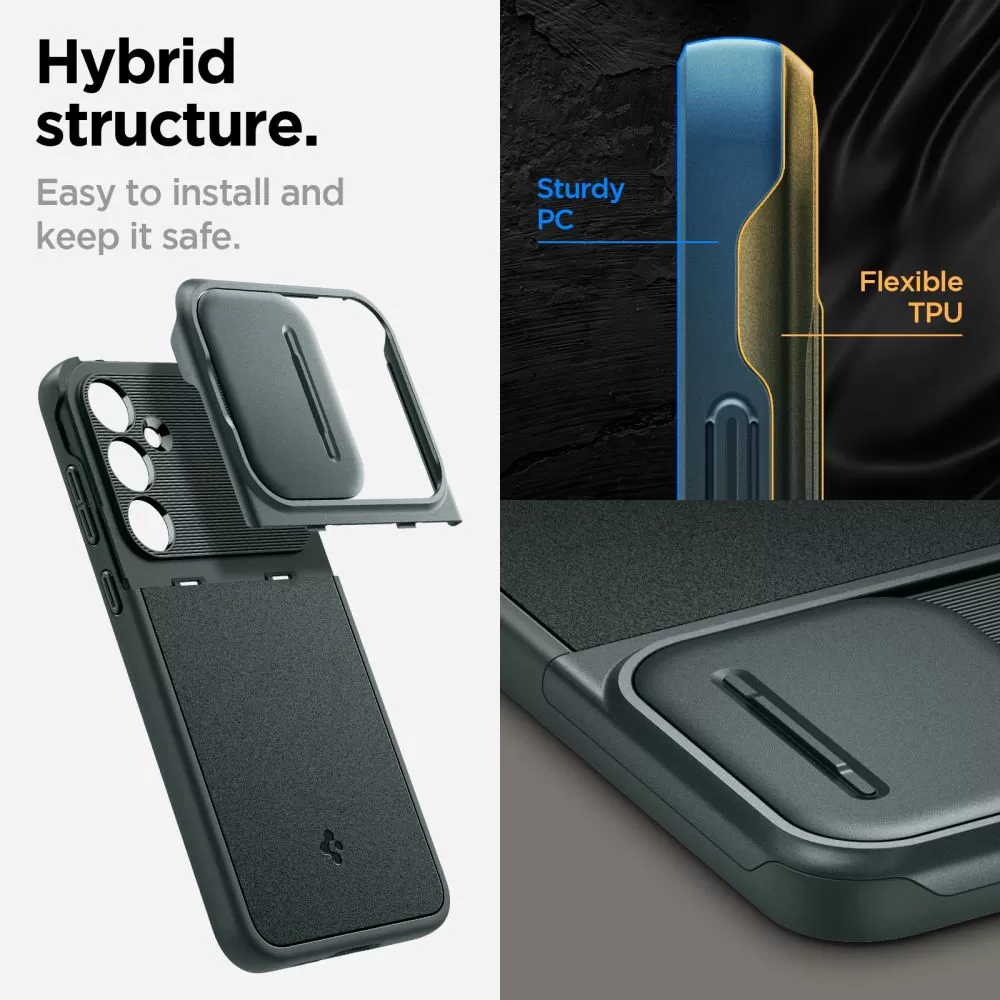 Samsung Galaxy A55 vāciņš zaļš SPIGEN OPTIK ARMOR 5G