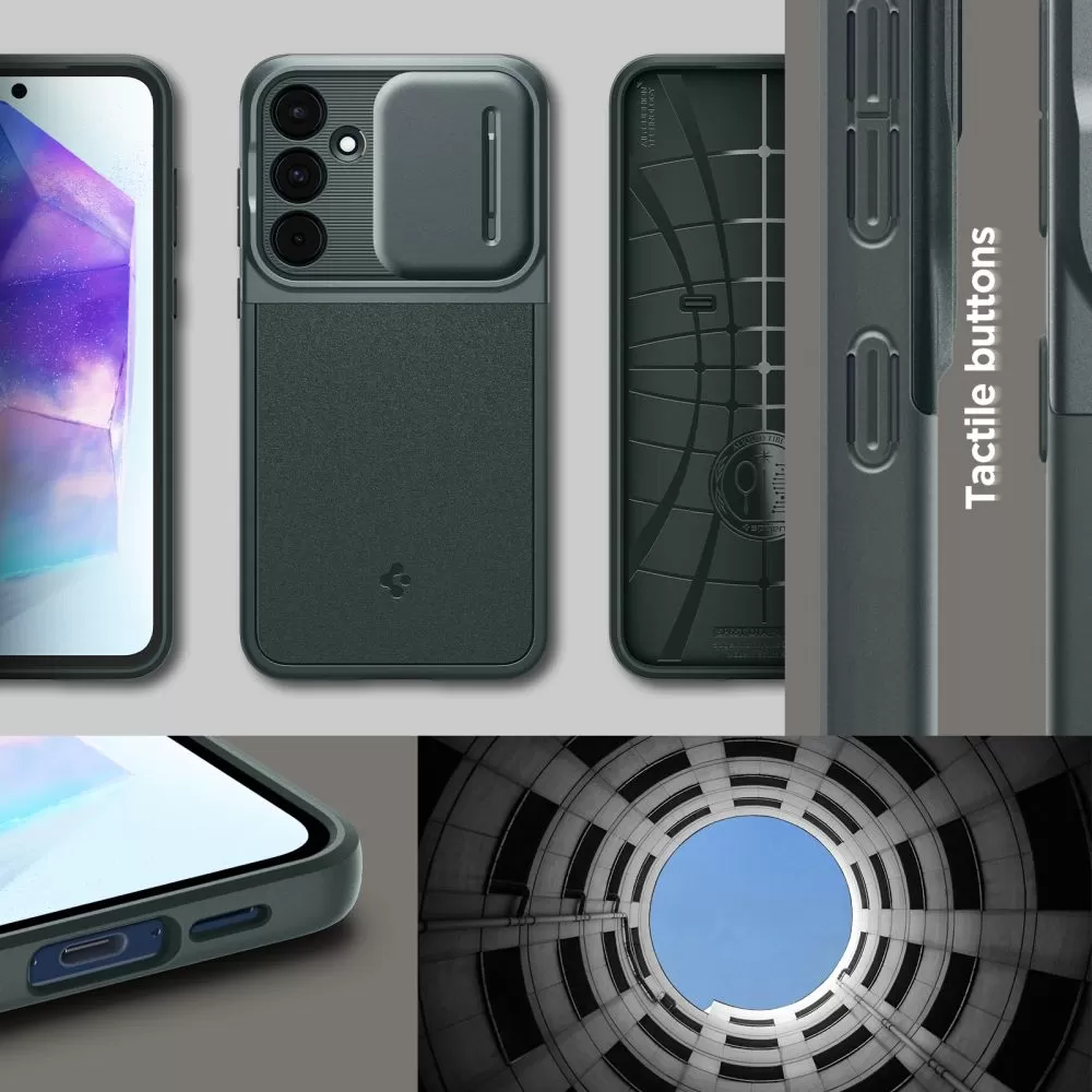 Samsung Galaxy A55 vāciņš zaļš SPIGEN OPTIK ARMOR 5G