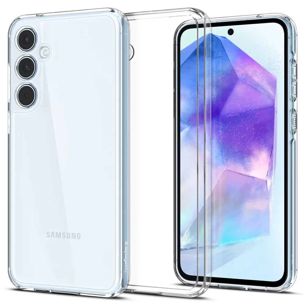 Samsung Galaxy A55 suojakuori läpinäkyvä SPIGEN ULTRA HYBRID 5G