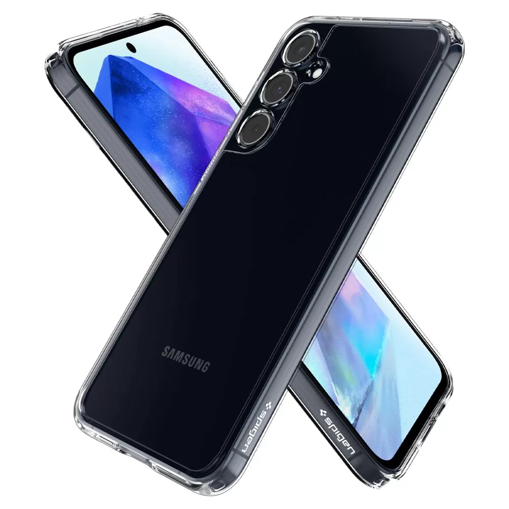 Samsung Galaxy A55 suojakuori läpinäkyvä SPIGEN ULTRA HYBRID 5G