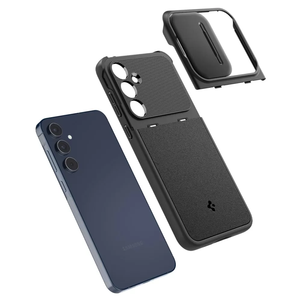 Samsung Galaxy A55 vāciņš melns SPIGEN OPTIK ARMOR 5G
