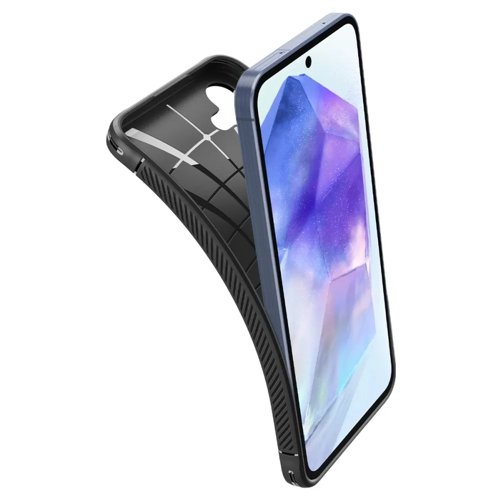 Samsung Galaxy A55 vāciņš melns SPIGEN RUGGED ARMOR 5G