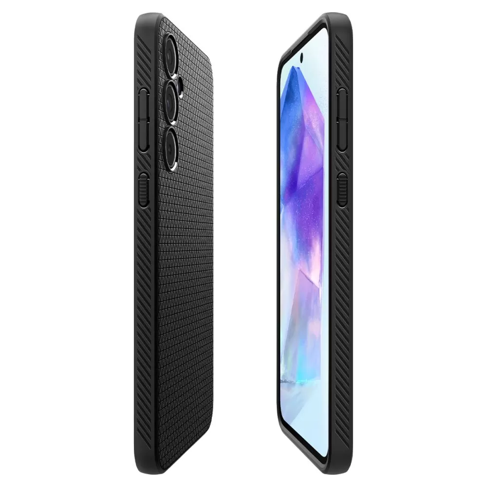 Samsung Galaxy A55 vāciņš melns SPIGEN LIQUID AIR 5G