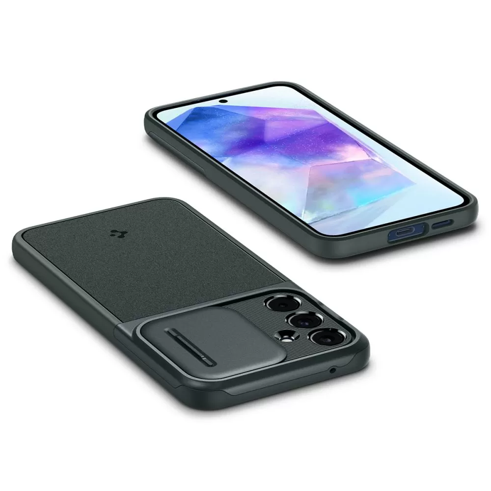 Samsung Galaxy A55 vāciņš zaļš SPIGEN OPTIK ARMOR 5G