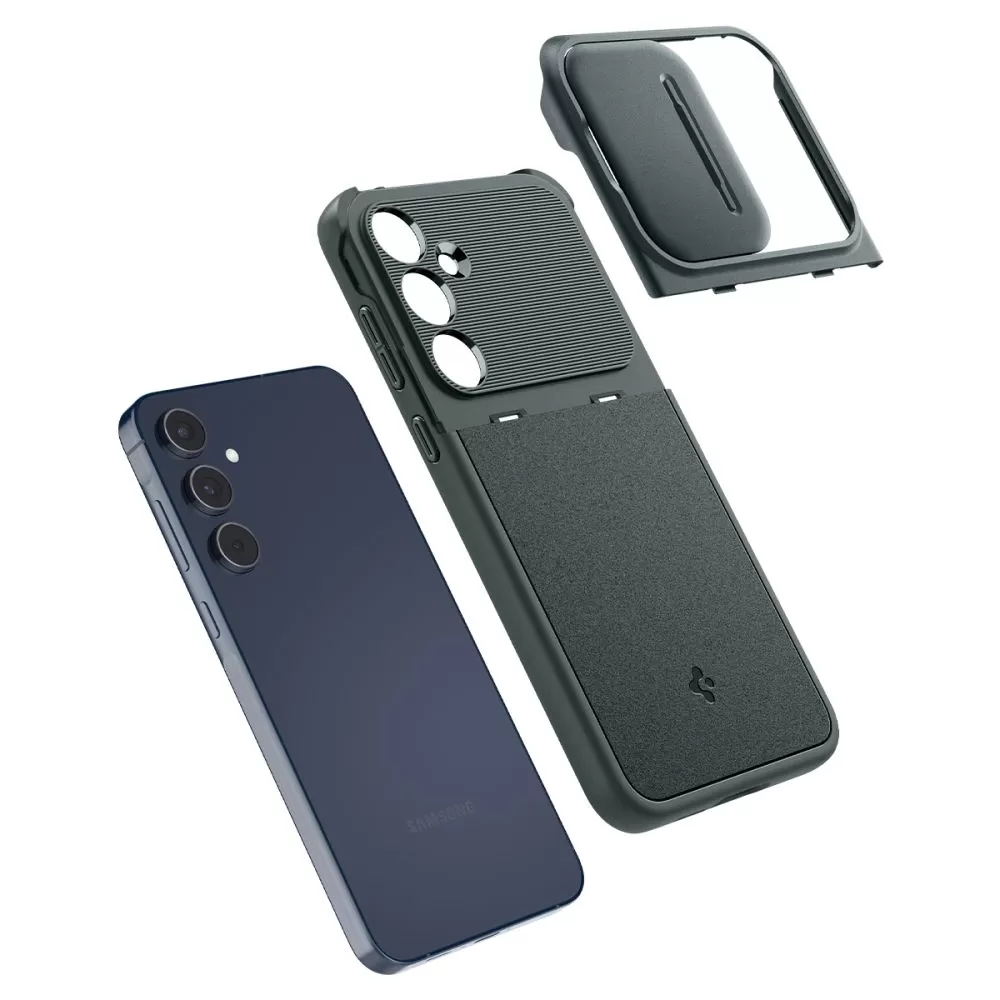 Samsung Galaxy A55 vāciņš zaļš SPIGEN OPTIK ARMOR 5G