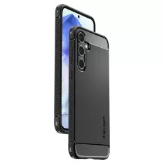 Samsung Galaxy A55 vāciņš melns SPIGEN RUGGED ARMOR 5G