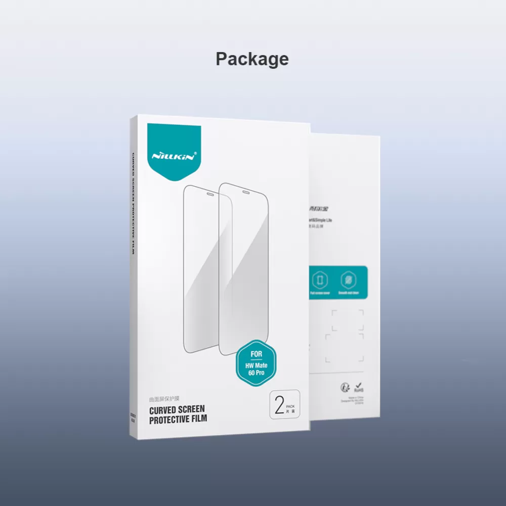 Huawei Mate 60 Pro skärmskydd  NILLKIN IMPACT RESISTANT CURVED FILM / Plus (2-pack)