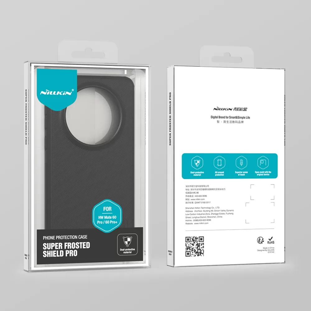 Huawei Mate 60 Pro ümbris must NILLKIN SUPER FROSTED SHIELD PRO