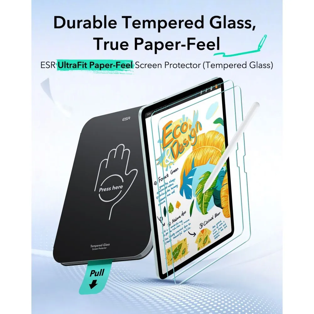 Apple iPad Air 6 (2024) Tabletin näytönsuojalasi ESR PAPER FEEL 2-PACK